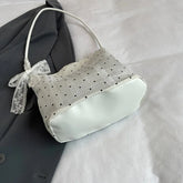 Luxury Design All Match Dot Shoulder Bags Sweet Y2k Aesthetic Casual Handbags Chic Streetwear Simple Underarm Bag
